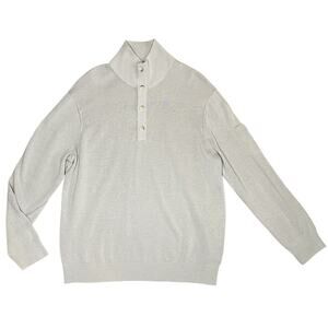 Banana Republic Sweater Mens XL Mock Neck Linen Cotton Business Casual Pullover